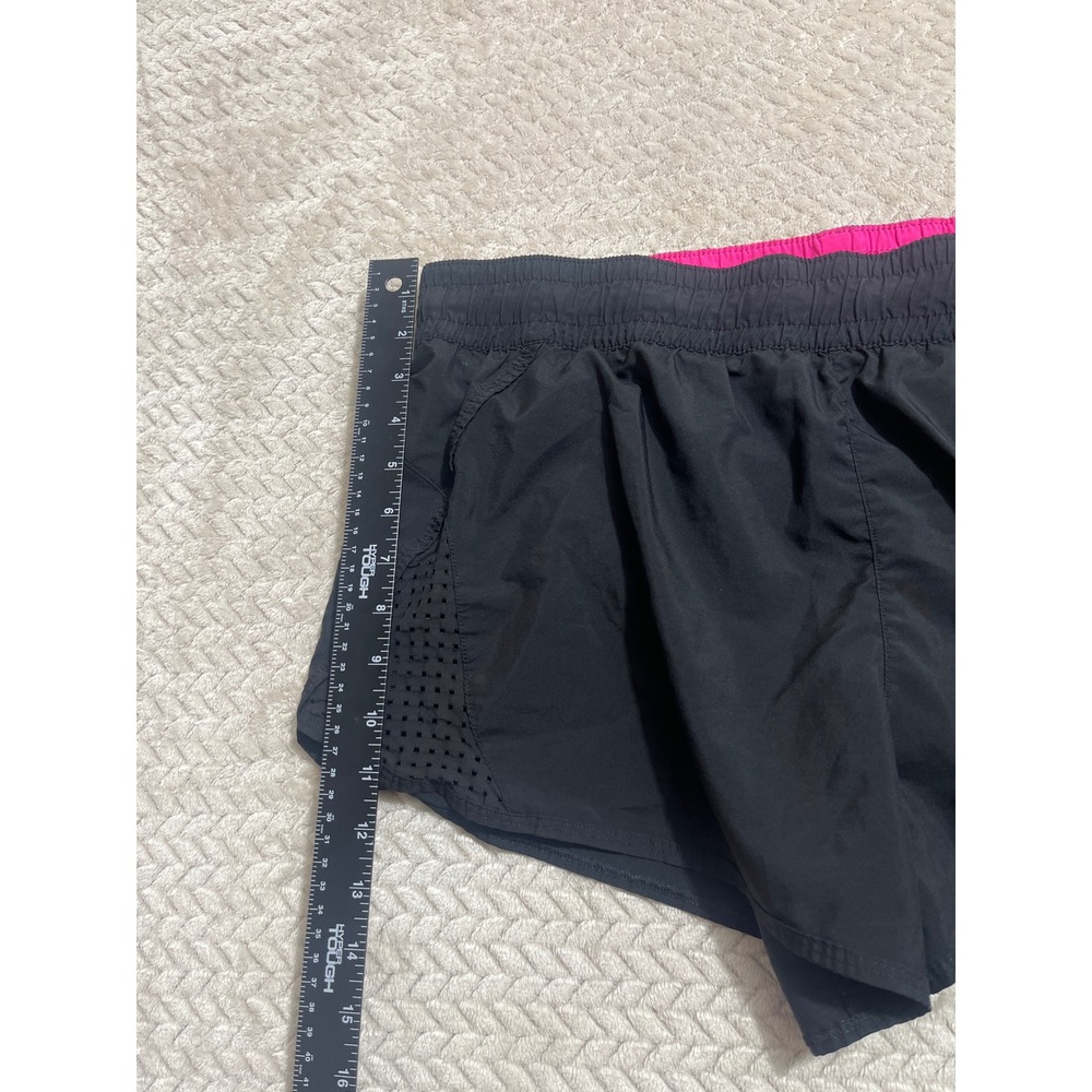 Reebok PlayDry Running Shorts Womens XL Black Pink Perforated Athletic Gym - Picture 5 of 9